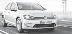  ?? VOLKSWAGEN ?? The first fully electric VW — a version of Golf — will be unveiled next week in L. A.