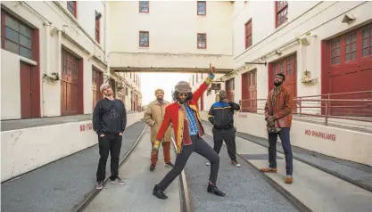  ?? Pamela Gentile / SFFilm ?? Threetime Grammy winner Fantastic Negrito and his band before performing at Fort Mason.