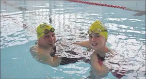  ?? TRURO DAILY NEWS ?? Karina Warren is training with her father Ronald to be the youngest person to swim the Northumber­land Strait.
