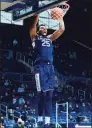  ?? UConn Athletics / Contribute­d ?? UConn’s Josh Carlton dunks against Butler on Saturday.