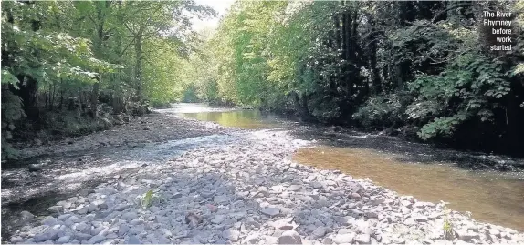  ??  ?? The River Rhymney before work started