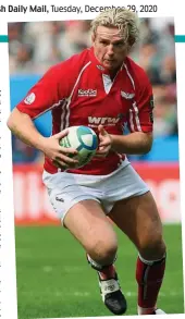  ??  ?? Fierce: Alix playing for Wales