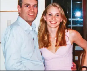  ??  ?? TRAFFICKED: Ms Roberts, then 17, says she was coerced into sex with Andrew in 2000