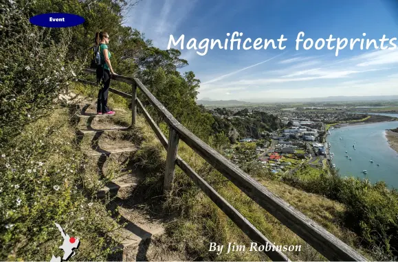  ??  ?? . Above: Looking back at the town of Whakatane from the track.