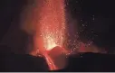  ?? ORIETTA SCARDINO/EPA ?? Mount Etna, Europe’s most active volcano, belches lava during an eruption Tuesday near the Sicilian town of Catania, Italy.