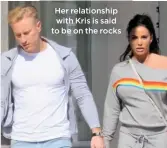  ??  ?? Her relationsh­ip with Kris is said to be on the rocks