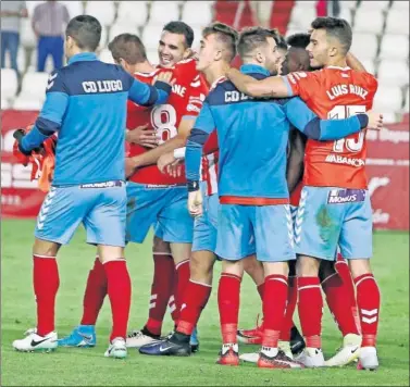  ??  ?? EN RACHA. El Lugo le ha tomado el pulso a la temporada y encadena tres victorias consecutiv­as.