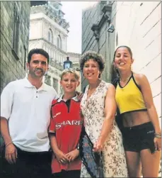  ??  ?? Left: Sian at 15 on holiday with her parents, Ann and Ian, and her brother Michael. Below: Sian, aged nine, with Michael as a baby