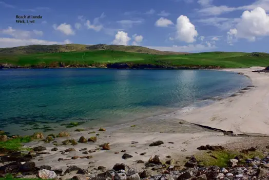  ??  ?? Beach at Lunda Wick, Unst