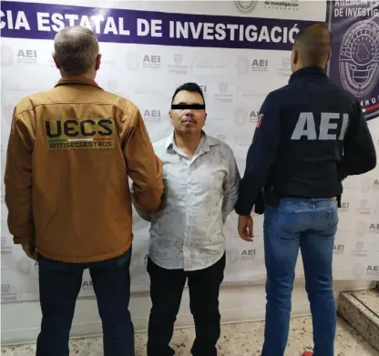  ?? ESPECIAL ?? Fue trasladado a Hidalgo por personal de la UECS y puesto a disposició­n ante juez.