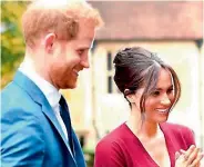 ??  ?? File pic of Britain’s Prince Harry and Meghan Markle.