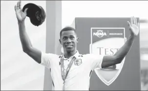  ?? ?? Shamar Joseph has had a dream start to this Test career as he bowled the West Indies to a historic victory, in the process earning himself the man of the match and player of the series accolades.