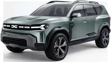  ??  ?? I “muscoli” e l’aggressivi­tà della Dacia Bigster Concept, destinata a farsi spazio tra i Suv