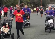  ??  ?? Runners compete in the 11th annual Solano Turkey Trot held Thursday morning at Solano College in Fairfield.