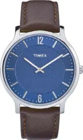  ??  ?? Timex showcases its special watch style that is exclusivel­y first seen in the SM Store — the Timex Metropolit­an Collection. With refined and textured dial details plus an ultra-thin watch case, this newest timepiece o ers a touch of simplicity and...