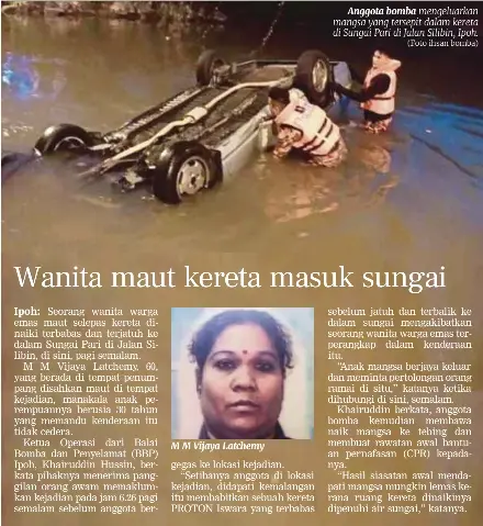 Wanita Maut Kereta Masuk Sungai Pressreader