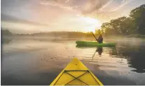  ?? @DAVEYANDSK­Y ?? Guests can kayak along the Tusket River.