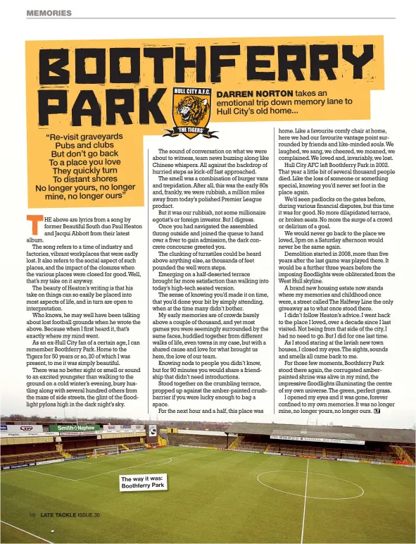  ??  ?? The way it was: Boothferry Park