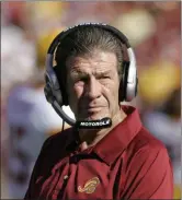  ?? MANUEL BALCE CENETA - ASSOCIATED PRESS ?? In this Sept. 23, 2007, file photo, Washington Redskins assistant head coach-offensive Joe Bugel looks on during an NFL football game in Landover, Md.