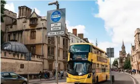  ?? Photograph: GoAhead ?? One of Oxford’s ‘bus gates’, which prohibit most other vehicles.