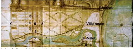  ??  ?? Le plan de la ville nouvelle de Dieppe archivé au Génie militaire de Vincennes.