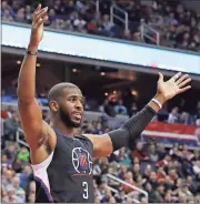  ?? File / The Associated Press ?? Chris Paul was part of an eight-player deal between the Los Angeles Clippers and Houston Rockets on Wednesday.