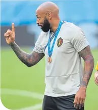  ??  ?? Thierry Henry at a Belgium training session