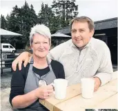  ??  ?? ● Jo and Gareth, above, have taken over the longestabl­ished Eric Jones Cafe and Campsite in Tremadog, right