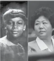  ?? ?? Left, Latasha Harlins, who was killed by convenienc­e store clerk Soon Ja Du, right, in 1992. File photo