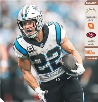  ?? ?? Christian Mccaffrey es la carta fuerte de San Francisco para este partido.