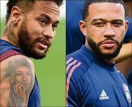  ?? (Photos AFP) ?? Qui de Neymar ou Depay soulèvera le dernier trophée de la Coupe de la Ligue ?