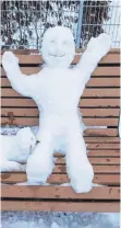  ?? FOTO: KITA EROLZHEIM ?? Bei der Schneemann-Challenge durften die Kinder einen Schneemann basteln, malen oder bauen.