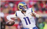  ?? JED JACOBSOHN/ASSOCIATED PRESS ?? Los Angeles Rams quarterbac­k Carson Wentz has agreed to a one-year contract with the Kansas City Chiefs, a person familiar with the deal told The Associated Press on Tuesday.