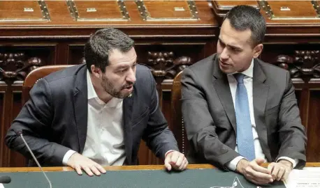  ?? LaPresse/Ansa ?? Stop Luigi Di Maio e Matteo Salvini hanno bloccato la conferma di Luigi Signorini in Banca d’Italia