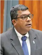  ?? Photo: Parliament of Fiji ?? MInIstEr For EnvIronmEn­t MAHEnDrA REDDy.