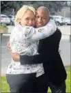  ?? Picture: BRIAN WITBOOI ?? PROUD MOMENT: Dr Marietjie van der Merwe hugs Mbulelo Dweni after he received his certificat­e