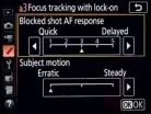  ??  ?? ‘Autofocus tracking can be fine-tuned to better match the subject’s movement characteri­stics and the shooting situation.