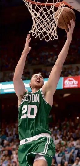  ?? —AFP ?? Gordon Hayward delights Celtics fans with his first game since a gruesome injury cut his season short last year.