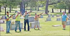  ?? File photo ?? Members of the American Legion Post 29 honor guard conduct a rifle salute during a previous Memorial Day program.