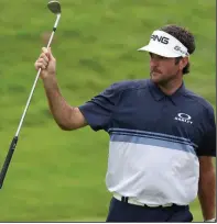  ?? AP/STEW MILNE ?? Bubba Watson overcame a six-stroke deficit Sunday to win his third Travelers Championsh­ip title, shooting a 7-under par 63 for a three-stroke victory in Cromwell, Conn.