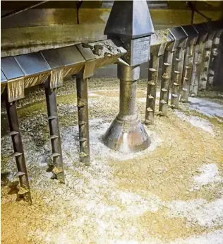  ?? ?? PROCESS: Mashing is done in a mash tun during malt whisky production.