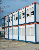  ?? ?? So sieht der Container für die Grundschul­e Diedorf von außen aus.