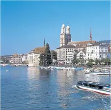 ??  ?? Picturesqu­e Zurich is one of Switzerlan­d’s main banking centres where the tradition of secrecy draws the business of wealthy clients
