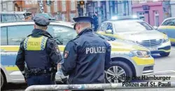  ?? ?? Beamte der Hamburger Polizei auf St. Pauli