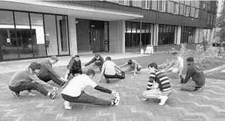  ?? COURTESY SILVIA HAAS ?? Coach Silvia Haas’ soccer team gets in shape using the Special Olympics’ Fit 5 program.