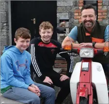  ??  ?? Ross, Darragh and Adrian Moriarty, Beaufort, participat­ing in the Honda 50 Charity Run