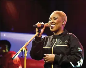  ??  ?? Gospel musician Bucy Radebe proves naysayers wrong.