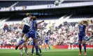  ?? Photograph: Eddie Keogh/The FA/Getty Images ?? Martha Thomas wins the game for Spurs with a fortuitous finish that looped over Leicester goalkeeper Lize Kop.