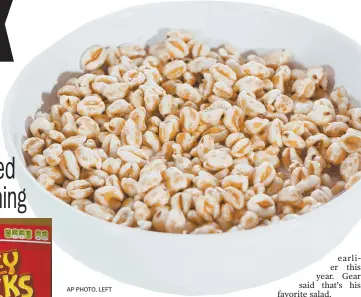  ?? AP PHOTO, LEFT ?? SUPPLY CRUNCH: A total recall has been issued for Honey Smacks cereal because of a salmonella outbreak.