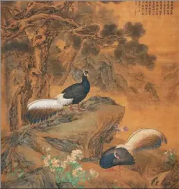  ?? PROVIDED TO CHINA DAILY ?? Turkeys, a collaborat­ive work by Giuseppe Castiglion­e, a Qing imperial court painter from Italy, and his Chinese colleague, Jin Tingbiao, will go under the hammer at the upcoming Poly auction.